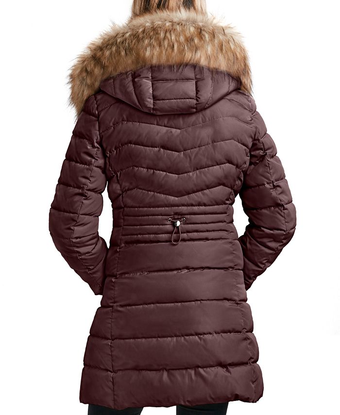 Laundry by Shelli Segal Women's FauxFurTrim Hooded Puffer Coat