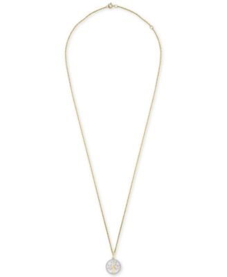 Diamond Tree 20" Pendant Necklace (1/10 ct. t.w.) in 14k Yellow or Rose Gold,  Created for Macy's