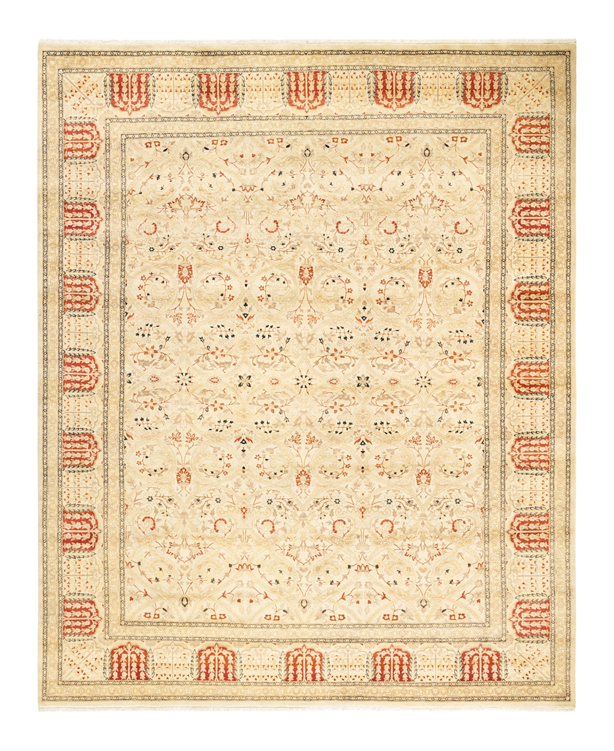 Closeout! Adorn Hand Woven Rugs Mogul M1462 8'2in x 10'4in Area Rug - Ivory