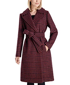 Women's Belted Wrap Coat, Created for Macy's