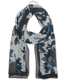 Pop Floral Logo Chiffon Scarf