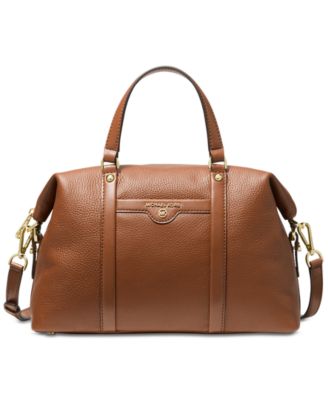 beck medium pebbled leather satchel