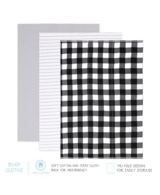 Baby Boys Newborn Shower Gift Set Layette Essentials, Black, White