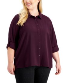 Plus Size Button-Down Tunic