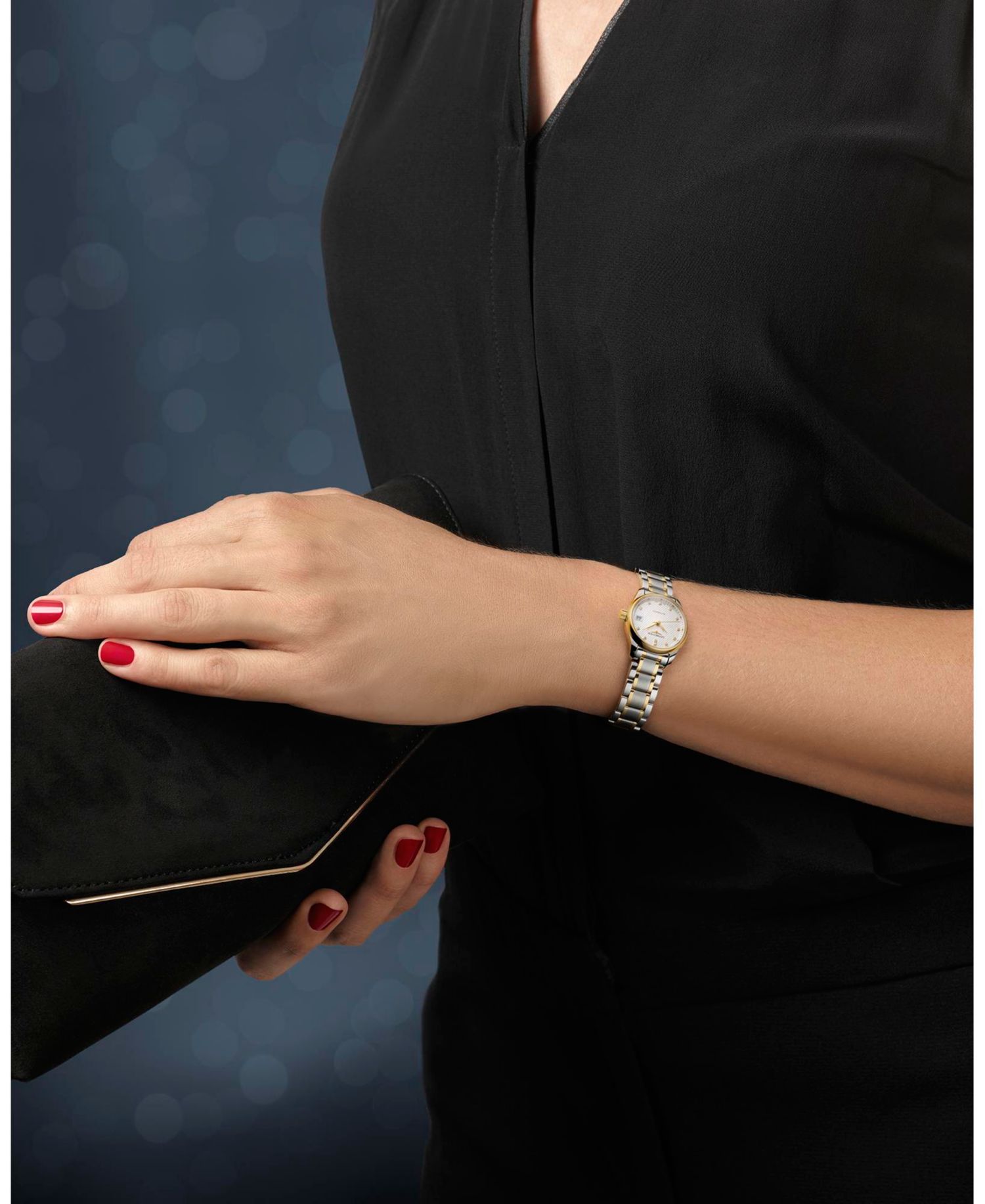 Women's Swiss Automatic Master Diamond Accent 18k Gold and Stainless Steel Bracelet Watch 26mm L21285777