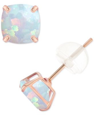 Lab-Grown Opal Stud Earrings (3/4 ct. t.w.) in Sterling Silver