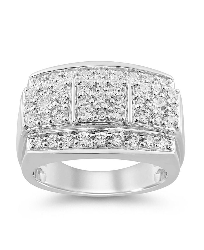 Men S Rings On Sale 2026.Macy's Men's Diamond Multi-Cluster Ring (2 ct. t.w.) in 10k White Gold ...