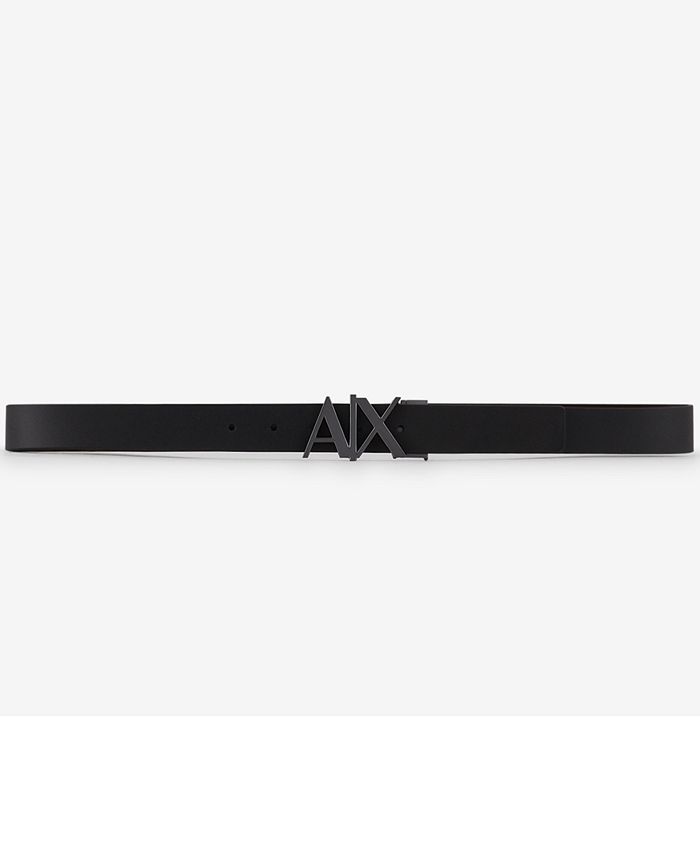 A|X Armani Exchange Men's Skinny Logo Reversible Belt - Macy's