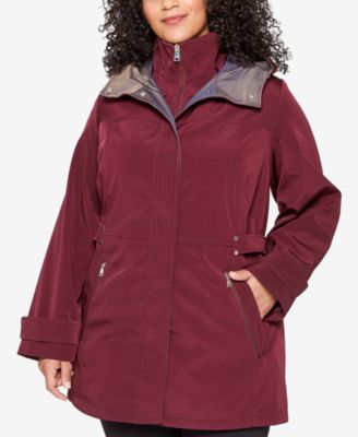 plus size red raincoat