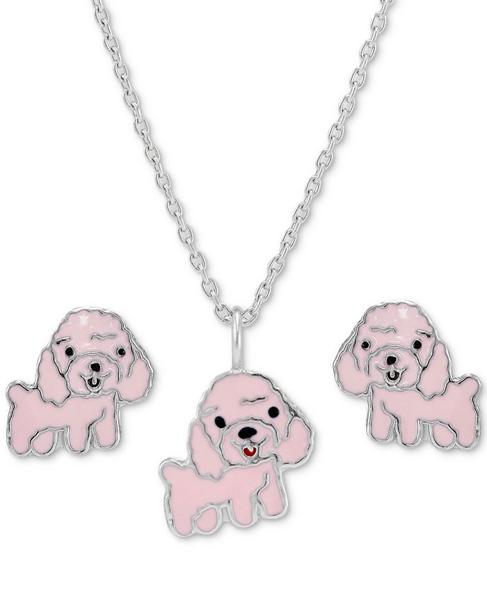 Poodle top pendant necklace