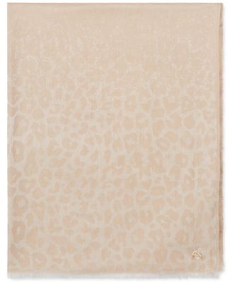 Calvin Klein - Ombr&eacute; Leopard-Print Scarf