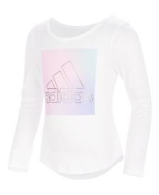 Toddler Girls Long Sleeve Scop Neck Graphic T-shirt