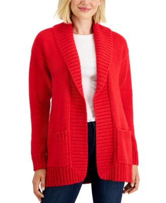 macy's red sweater women's