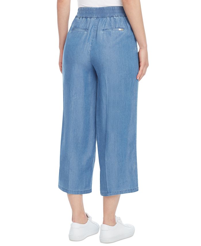 Anne Klein Denim Pull-On Pants - Macy's