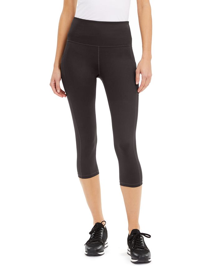 ID Ideology Women's Compression High-Rise Side-Pocket Cropped Leggings ...