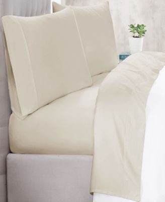 300 Thread Count Cotton Sateen 3-Pc. Sheet Set, Queen