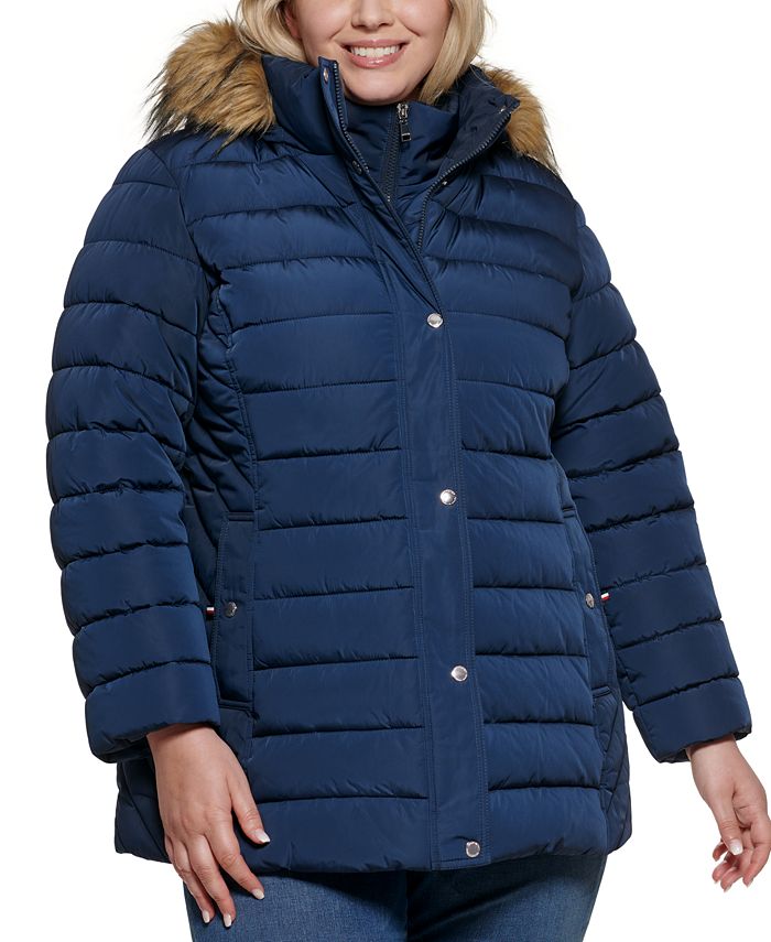 hjul Afgift Intervenere Tommy Hilfiger Women's Plus Size Faux-Fur-Trim Hooded Puffer Coat, Created  for Macy's & Reviews - Coats & Jackets - Plus Sizes - Macy's