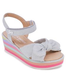 Big Girls Moraga Stripe Wedge Sandals