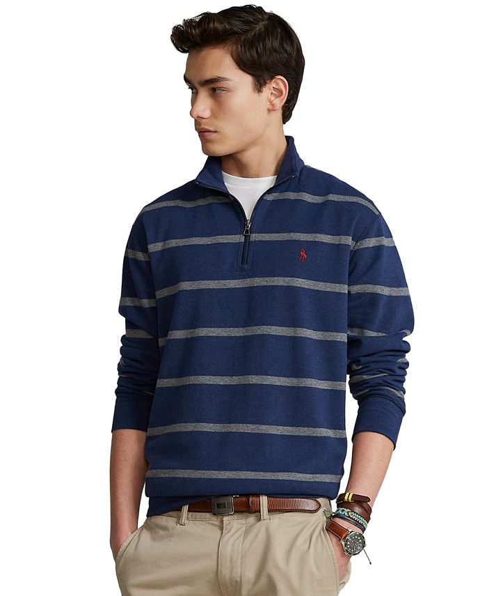 Polo Ralph Lauren Men's Luxury Jersey Quarter-Zip Pullover & Reviews -  Sweaters - Men - Macy's