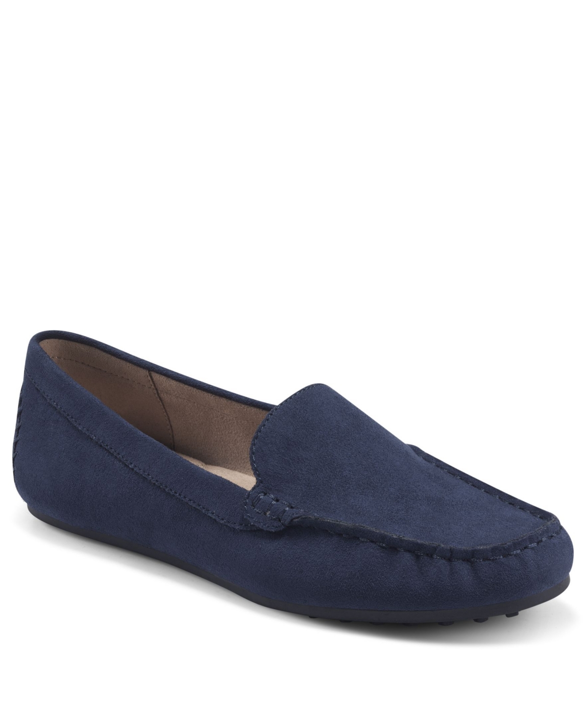 Aerosoles Women's Over Drive Driving Style Loafers - Navy Fabric Faux Suede