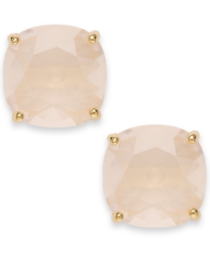 Kate Spade Mini Small Square Semiprecious Stone Stud Earrings In Light Pink