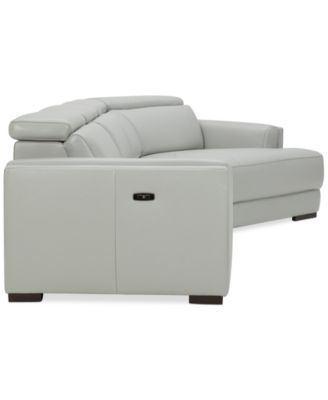CLOSEOUT! Jenneth 3-Pc. Leather Sofa with 2 Power Motion Recliners and Cuddler