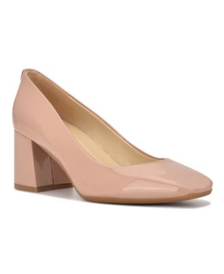 macys block heel pumps