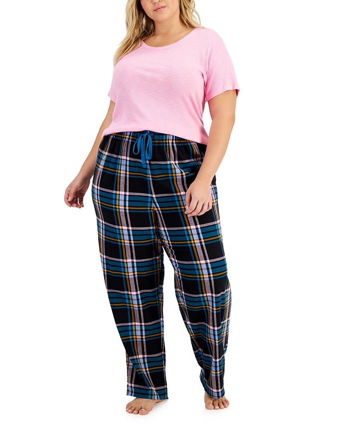 Jenni Rib Top And Pajama Pants Sleep Separates Created For Macys Macys