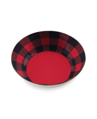 Vintage Lodge Buffalo Check Melamine Serve Bowl