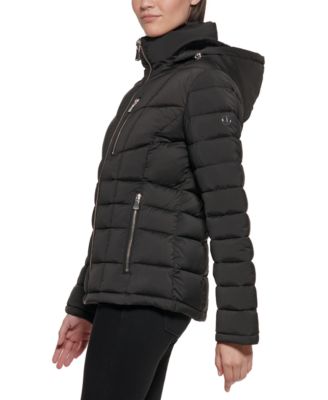 Women's Faux-Fur-Trim Hooded Puffer Coat, Created for Macy's