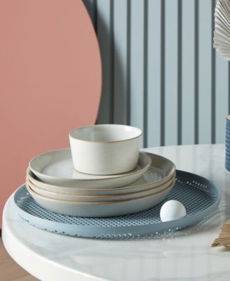 Impression Cream Medium Plate, Set of 4