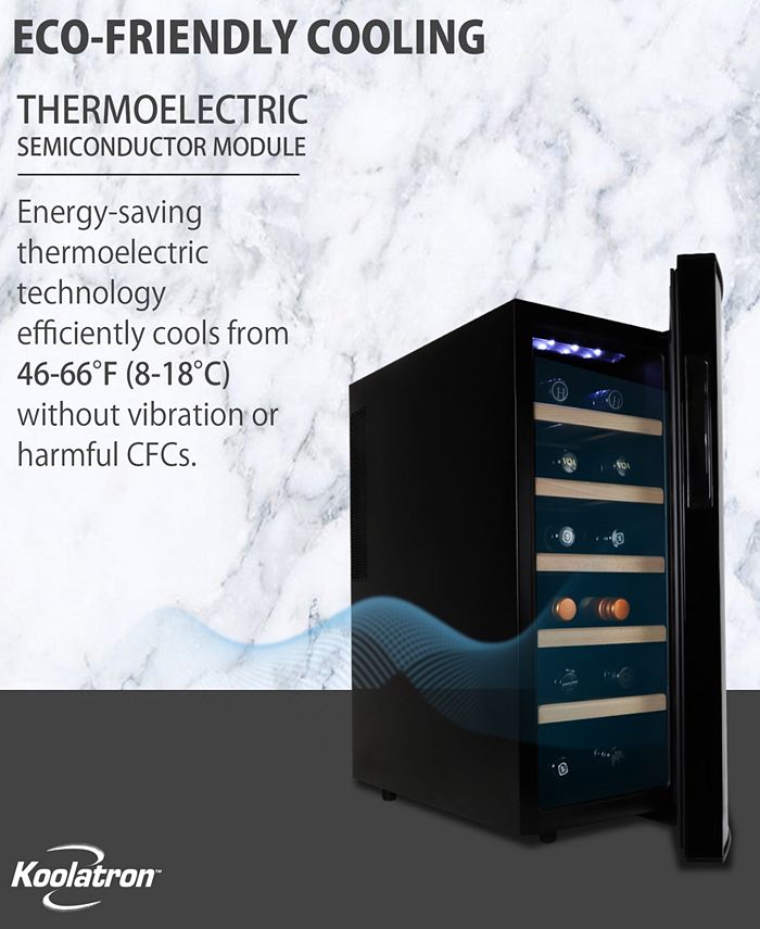 Koolatron Urban Series Deluxe 12 Bottle Wine Cooler with Beech Wood