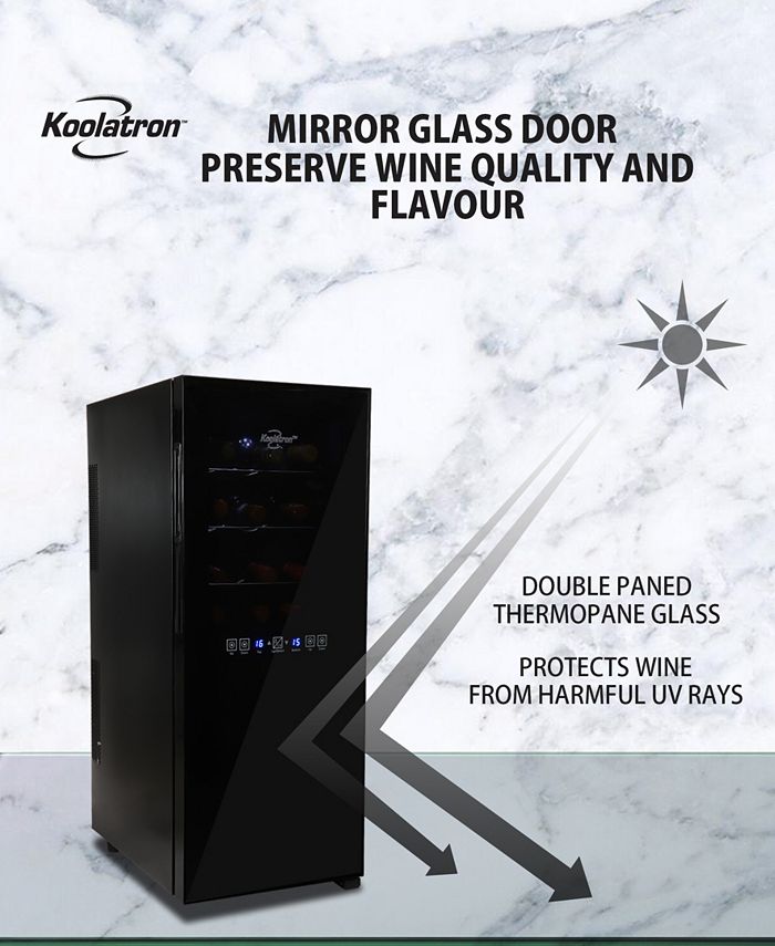 Koolatron Urban Series 24 Bottle Dual Zone Wine Cooler, 2.4' Cubic Macy's