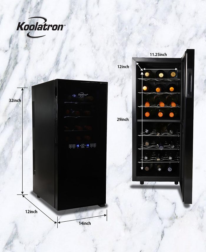 Koolatron Urban Series 24 Bottle Dual Zone Wine Cooler, 2.4' Cubic Macy's