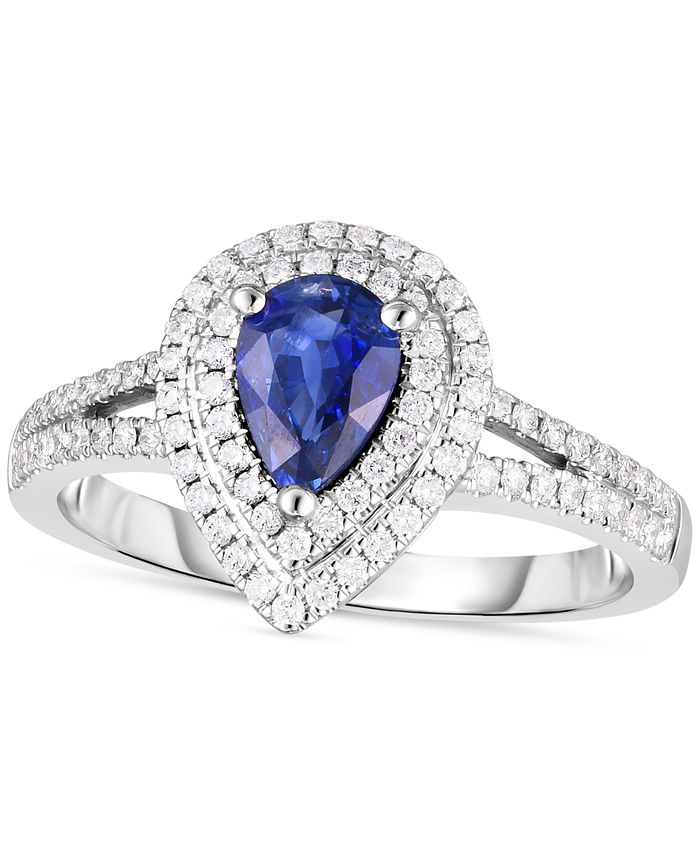 Macy's sapphire diamond ring hot sale