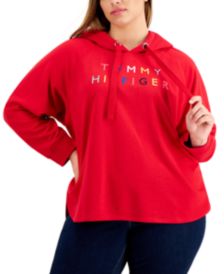 Plus Size Embroidered Logo Hoodie