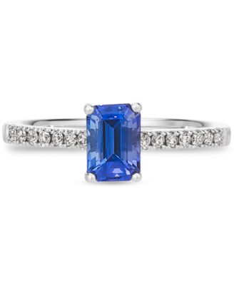 Blueberry Tanzanite (3/4 ct. t.w.) & Nude Diamond (1/5 ct. t.w.) in 14k White Gold