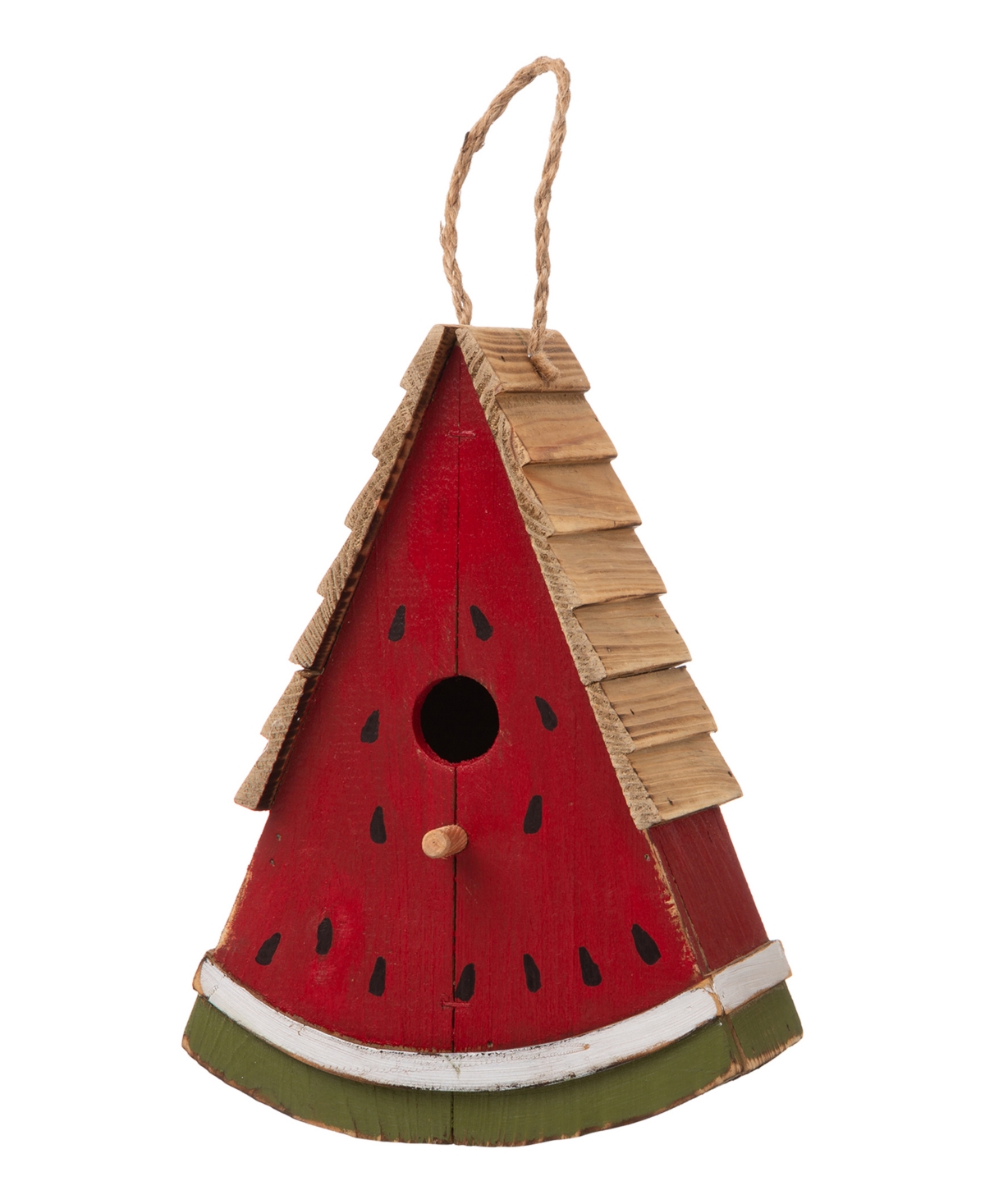 Distressed Watermelon Birdhouse, 11" - Red