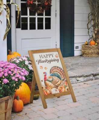 Thanksgiving Turkey Easel Porch Sign, 24"