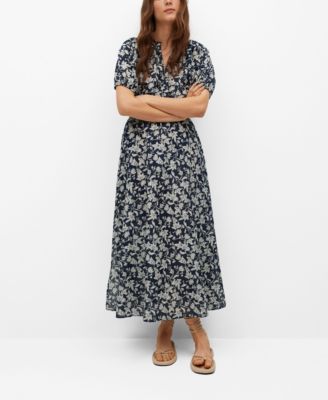mango printed ruched dress Printed ruched dress, Size M/6