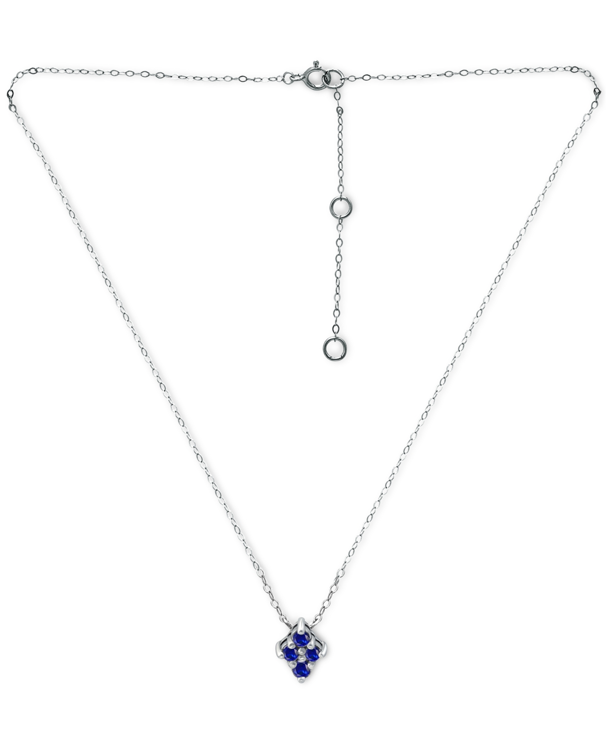 Giani Bernini Imitation Blue Sapphire Cluster Pendant Necklace, 16