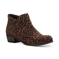 Sun + Stone Abby Double Zip Booties (Size: 7 in Brown Leopard)