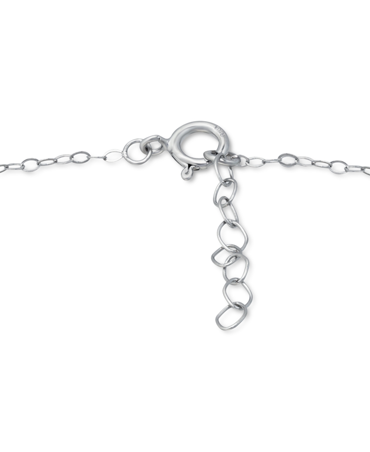 Giani Bernini Purple Cubic Zirconia Graduating Three Stone Chain Ankle Bracelet  Created for Macy's - Sterling Silver