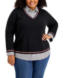 Plus Size Layered-Look Sweater