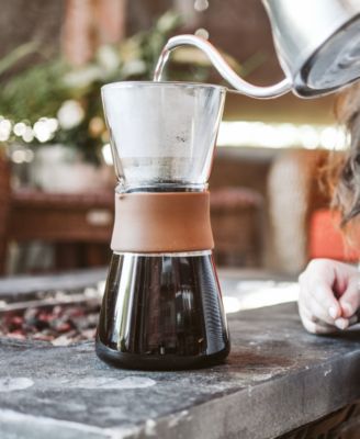 Amsterdam Pour Over Coffee Maker with Double Layer Permanent Stainless Steel Coffee Filter, 28.7 fl oz Capacity