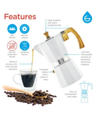 Milano Stovetop Espresso Maker Moka Pot 9 Espresso Cup Size 15.2 oz