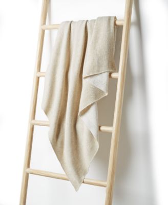 Photo 1 of Hotel Collection Reversible Knit Throw, 50" x 70", WOOL BLEND --- LADDER NOT INCLUDED