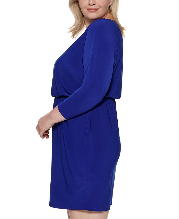 Jessica Howard Plus Size Blouson Sheath Dress Macy's