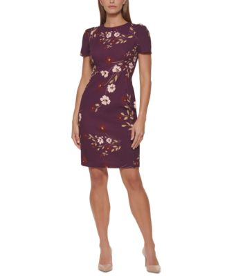 calvin klein floral sheath dress