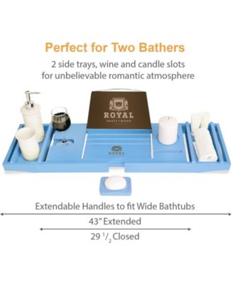 Luxury Bathtub Caddy Tray Organizer